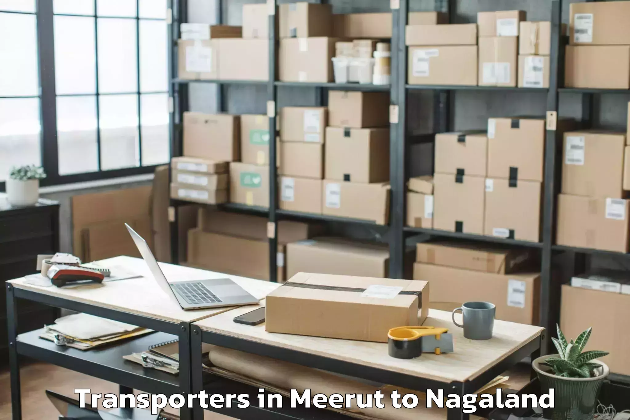 Book Meerut to Mopong Transporters